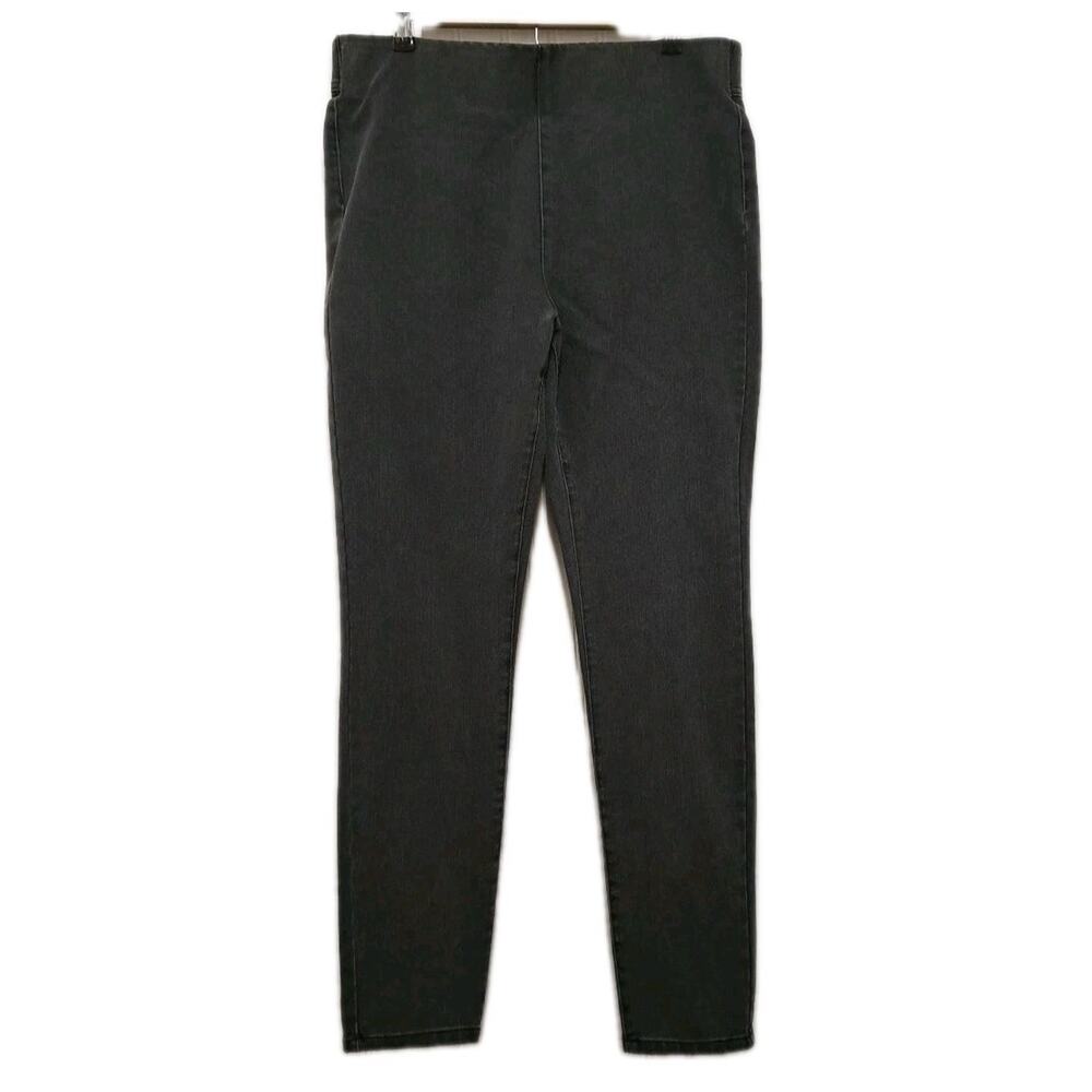 Soft Surroundings Pull On Skinny Jeans Womens Large Tall TL Black Ultimate Denim